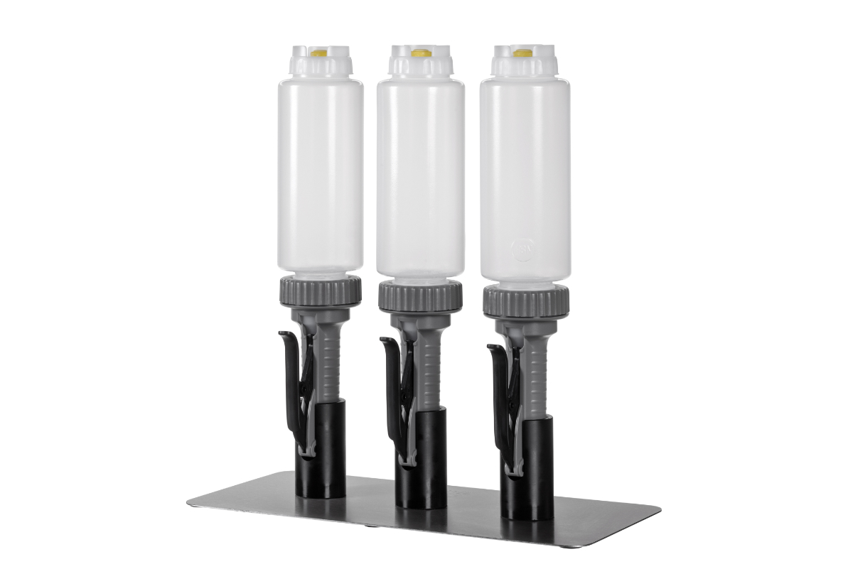 FIFO Portion Controlled Sauce Dispenser Countertop Kit (3 stand)