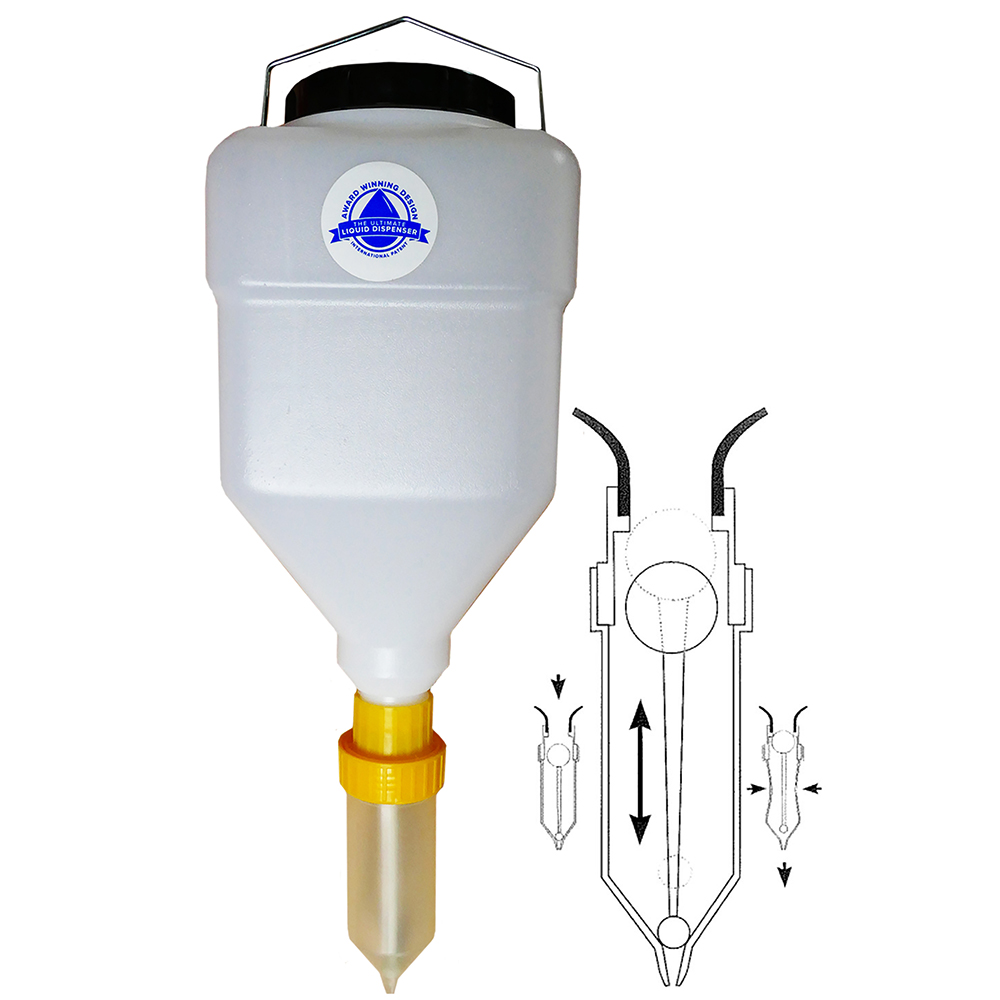 Sauce Dispenser - Complete 5.5lt Gravity Hanging Sauce Dispenser for Sauces including Mayonnaise / Oil Products