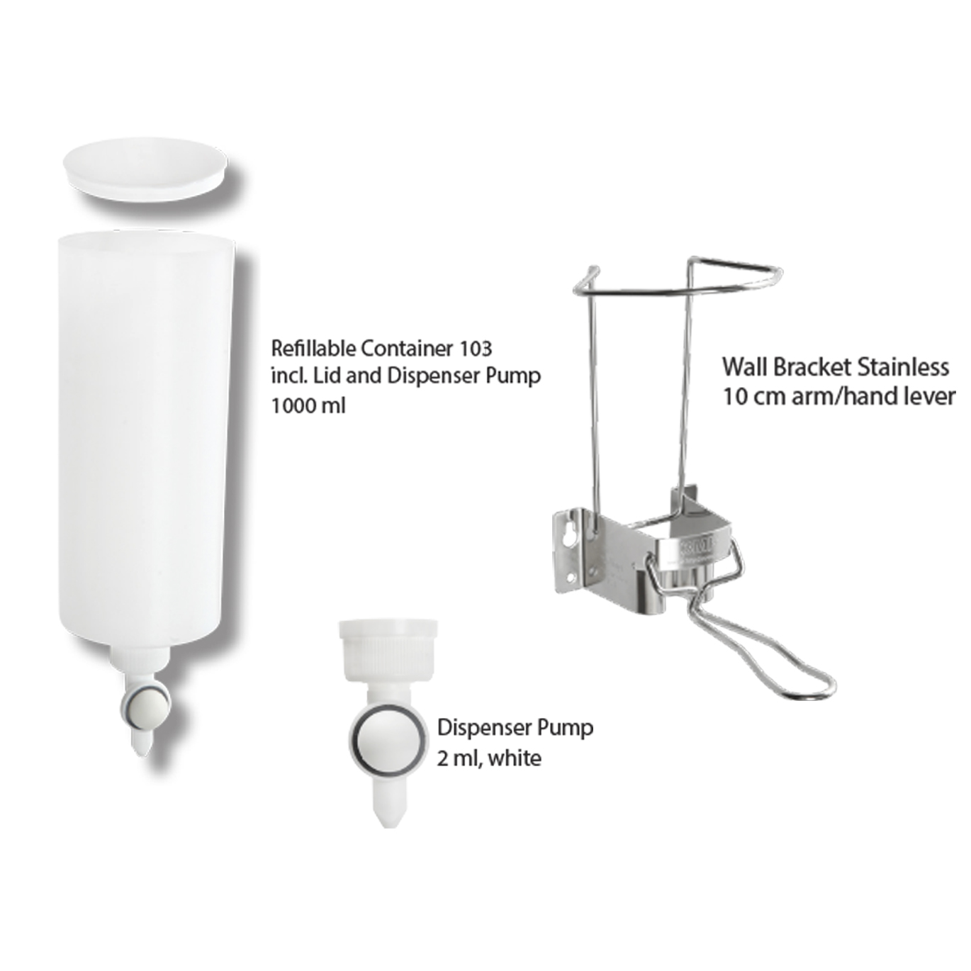 Wall-mounted detergent & soap dispenser